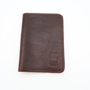 Portland Leather Goods Modern Passport Case Travel Document Holder Brown Leather